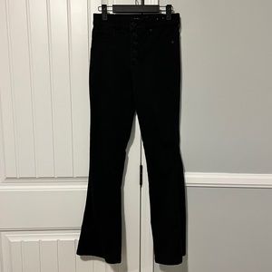 Express black slim flare jeans